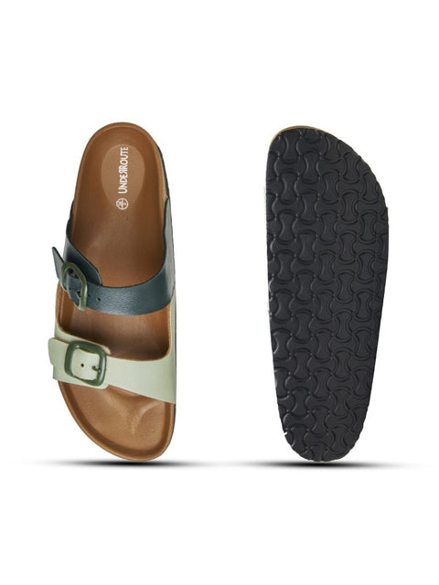 Women Casual Dual Color Open Toe Sandals