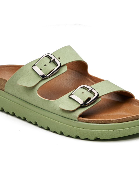 Women Dual Tone Open Toe Casual Sandals