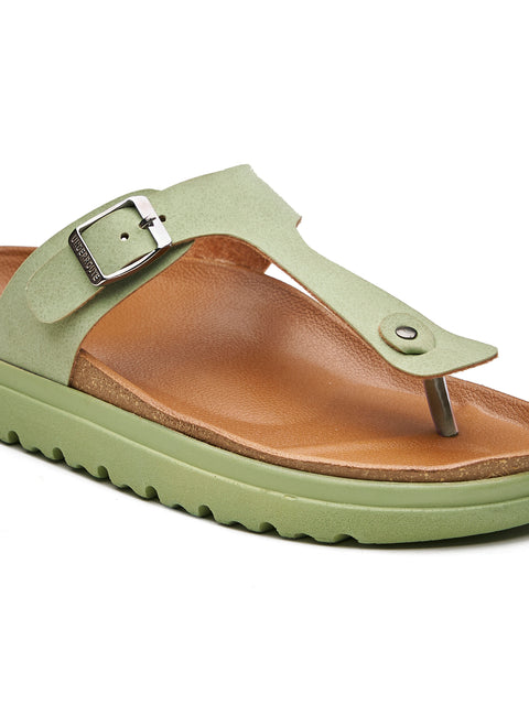 Women Dual Tone Casual Thong Sandals
