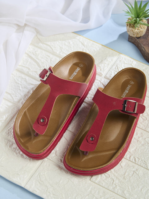 Women Dual Tone Casual Thong Sandals