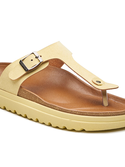 Women Dual Tone Casual Thong Sandals