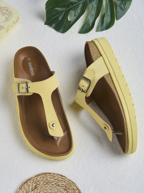 Women Dual Tone Casual Thong Sandals