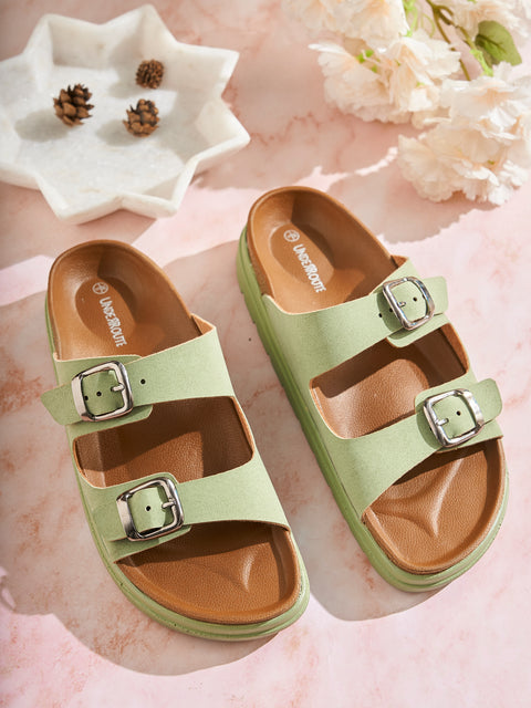 Women Dual Tone Open Toe Casual Sandals
