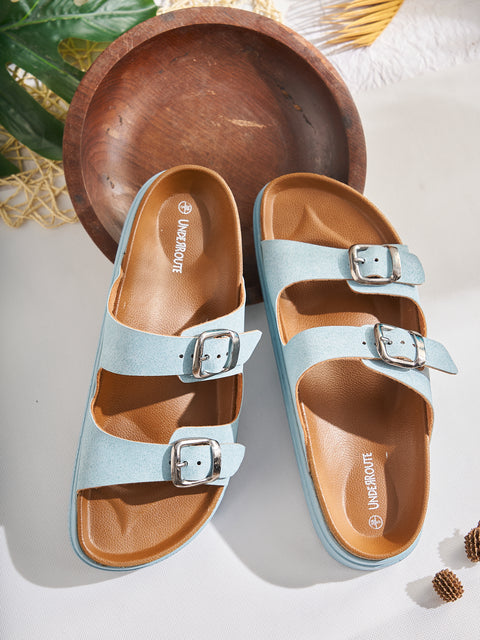 Women Dual Tone Open Toe Casual Sandals