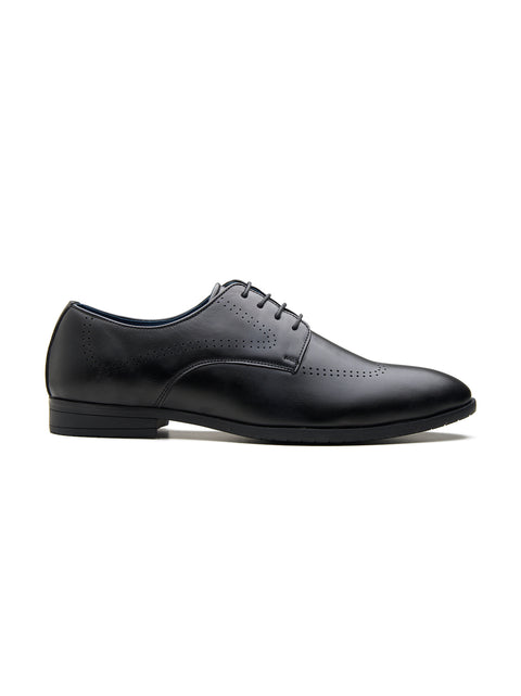 Underroute INV-02 Men's Formal Lace-Up Shoes - Black back