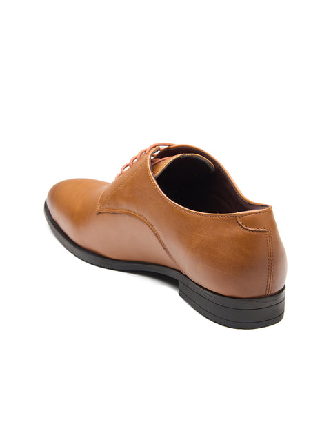 Underroute INV-01 Men's Formal Lace-Up Shoes - Tan detail