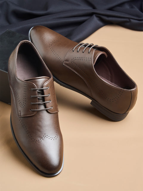 Underroute INV-02 Men's Formal Lace-Up Shoes - Brown