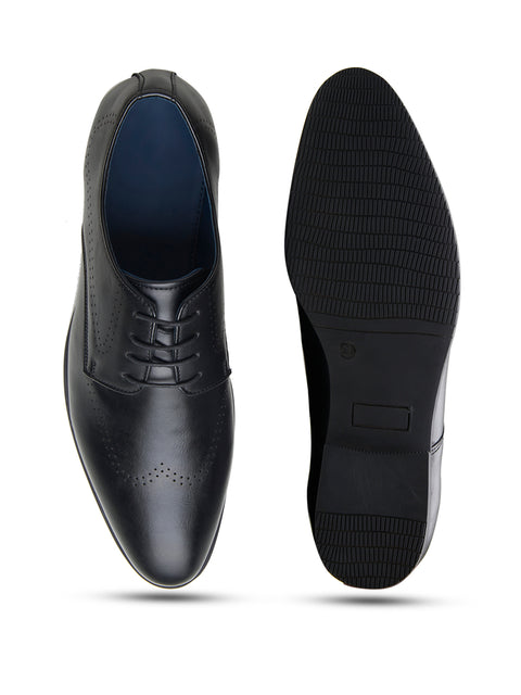 Underroute INV-02 Men's Formal Lace-Up Shoes - Black lifestyle