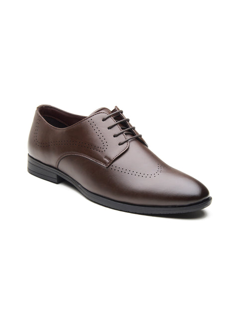Underroute INV-02 Men's Formal Lace-Up Shoes - Brown side
