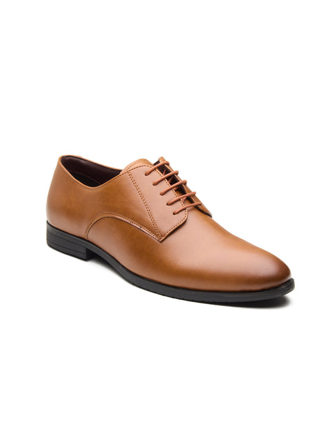 Underroute INV-01 Men's Formal Lace-Up Shoes - Tan side