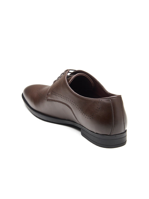 Underroute INV-02 Men's Formal Lace-Up Shoes - Brown detail