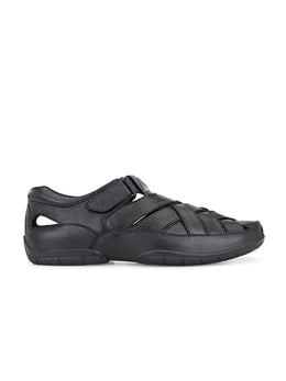 Underroute 66081 Men's casual sandals in Black and Tan - UK sizes 6-11
