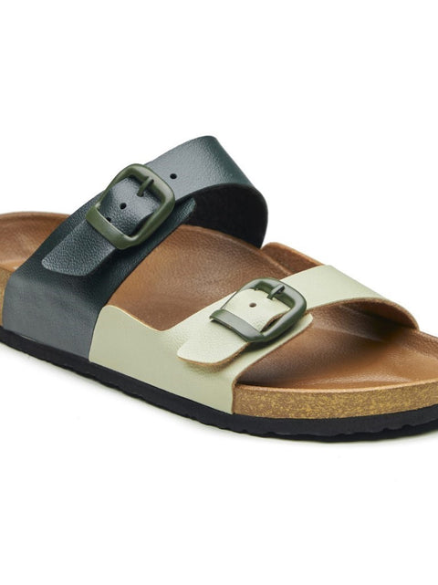 Women Casual Dual Color Open Toe Sandals